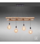 Paul Neuhaus Edgar Lampa Wisząca Czarny/Drewno 15025-18
