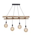 Paul Neuhaus Edgar Lampa Wisząca Czarny/Drewno 15025-18