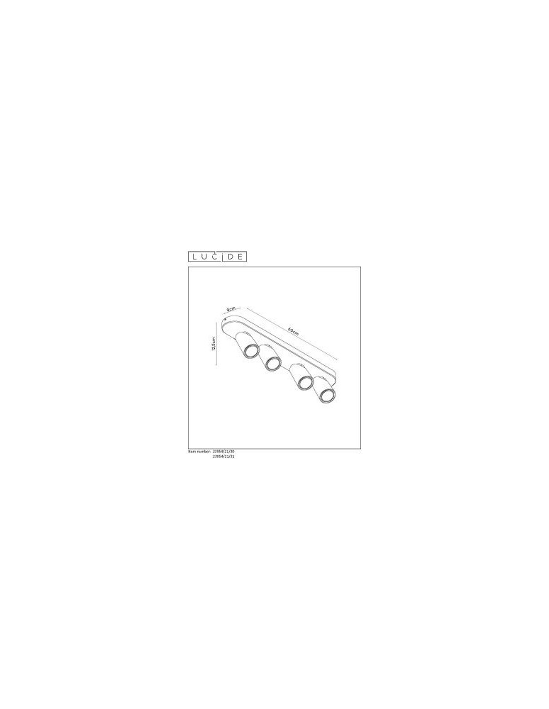 Spotlight ceiling lamps - Lucide XYRUS Ceiling 4xGU10 white 23954/21/31 - product kolory-swiatla.pl 7