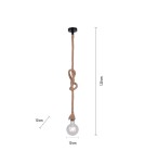 Paul Neuhaus Rope Lampa Wisząca Brązowy 15481-18
