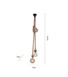 Paul Neuhaus Rope Lampa Wisząca Brązowy 15482-18