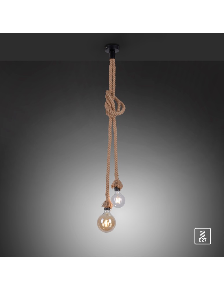 Paul Neuhaus Rope Lampa Wisząca Brązowy 15482-18