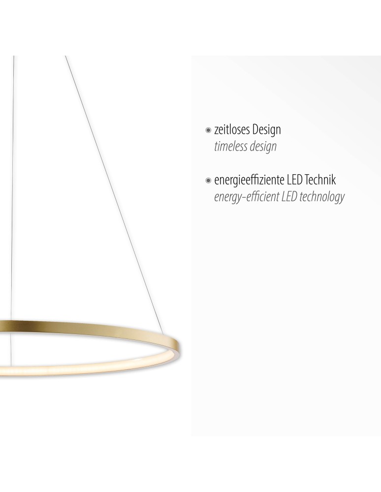 Paul Neuhaus Circle Lampa Wisząca Złoty 11524-12