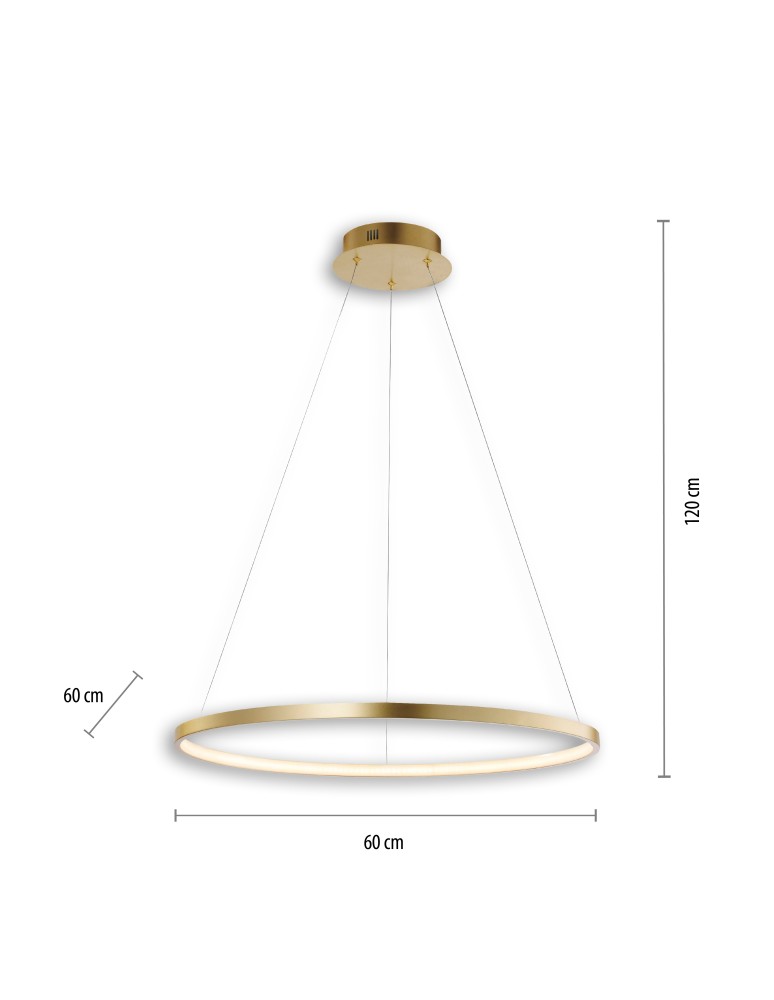 Paul Neuhaus Circle Lampa Wisząca Złoty 11524-12