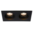 Square flush-mounted lamps - Lucide EMBED Ceiling 2xGU10 black 22959/02/30 - product 1