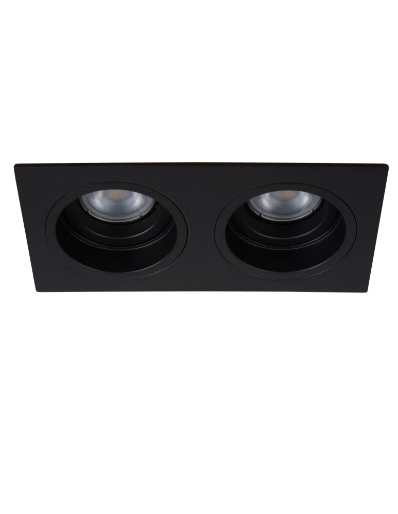 Square flush-mounted lamps - Lucide EMBED Ceiling 2xGU10 black 22959/02/30 - product kolory-swiatla.pl 3