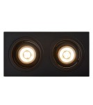 Square flush-mounted lamps - Lucide EMBED Ceiling 2xGU10 black 22959/02/30 - product 5