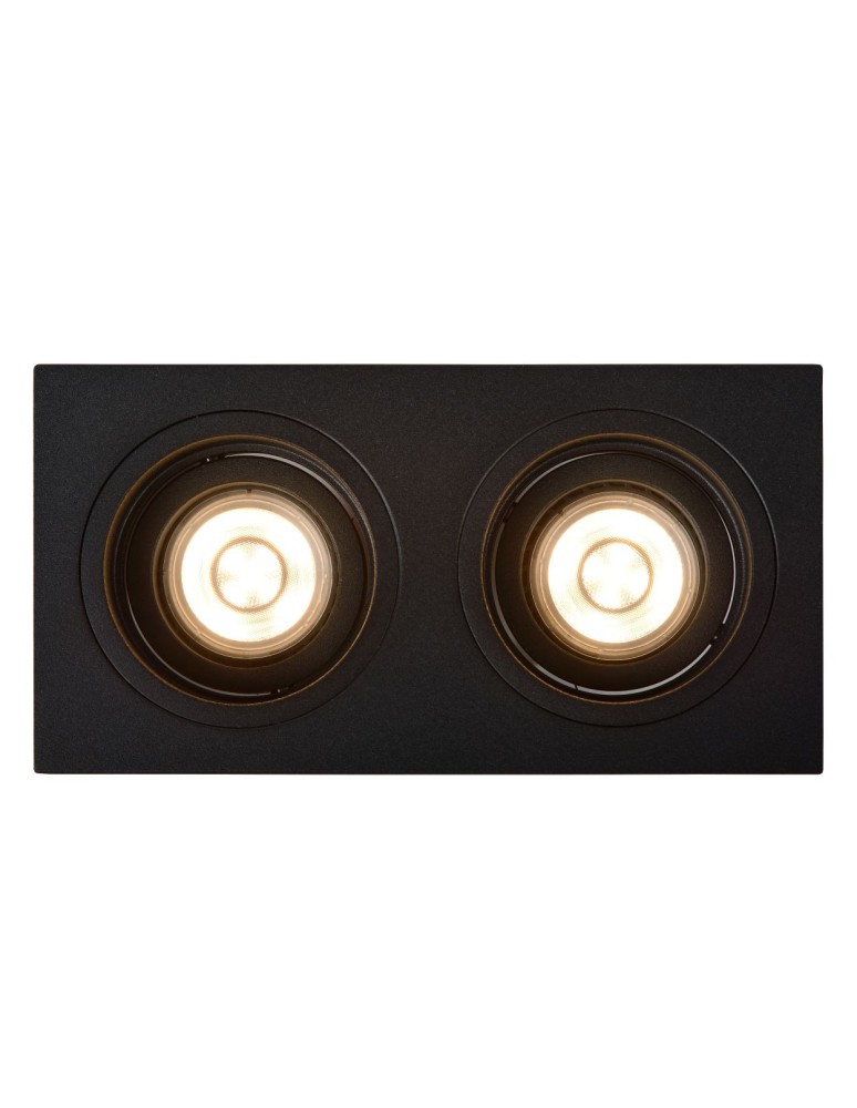 Square flush-mounted lamps - Lucide EMBED Ceiling 2xGU10 black 22959/02/30 - product kolory-swiatla.pl 5