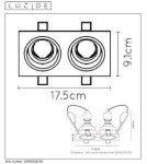 Square flush-mounted lamps - Lucide EMBED Ceiling 2xGU10 black 22959/02/30 - product 6