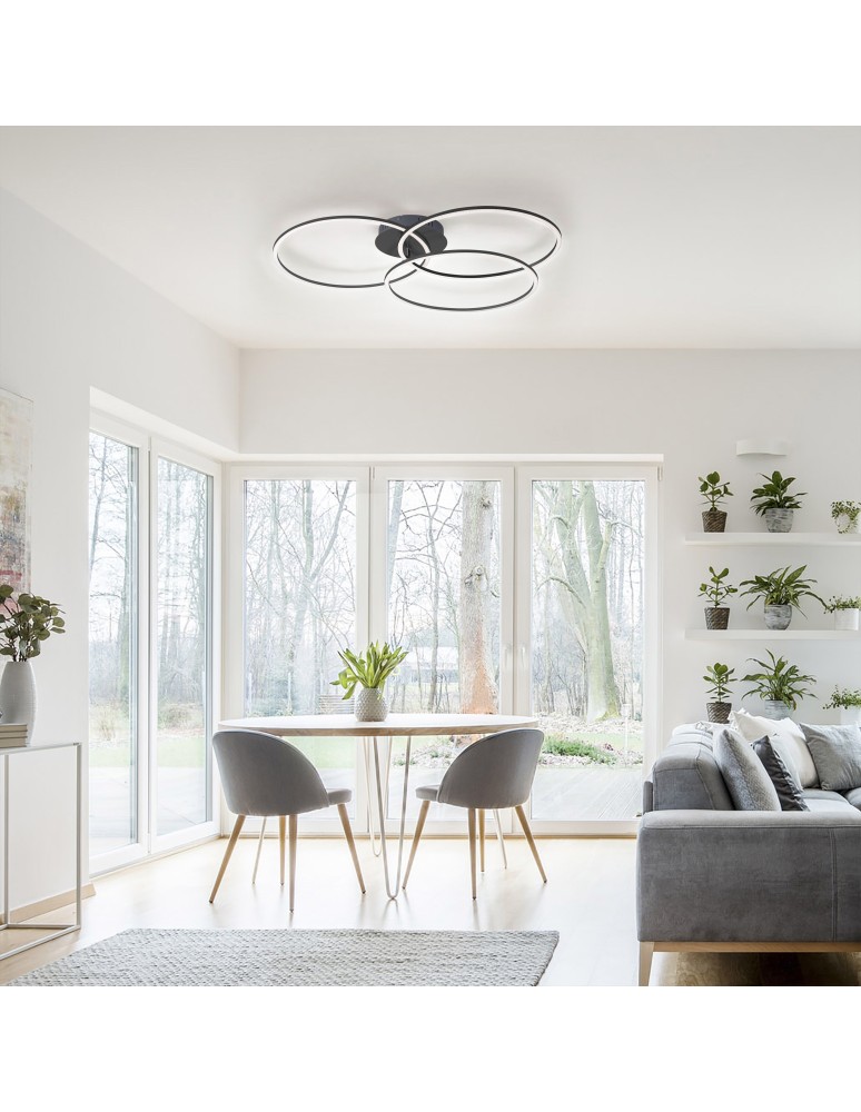 Paul Neuhaus Ivaka Lampa Sufitowa Czarny 14539-18