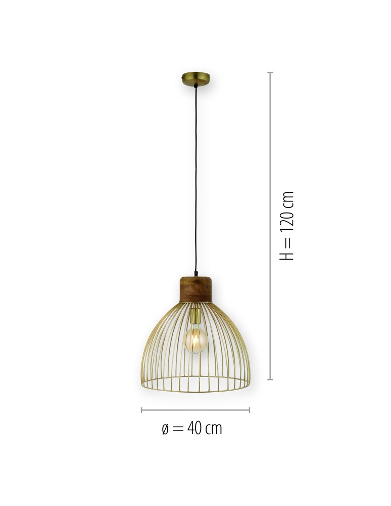 Paul Neuhaus Alami Lampa Wisząca Matowy Mosiądz 11489-60