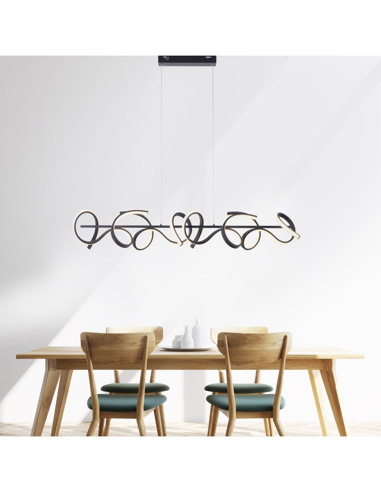 Paul Neuhaus Curls Lampa Wisząca Czarny 19033-18