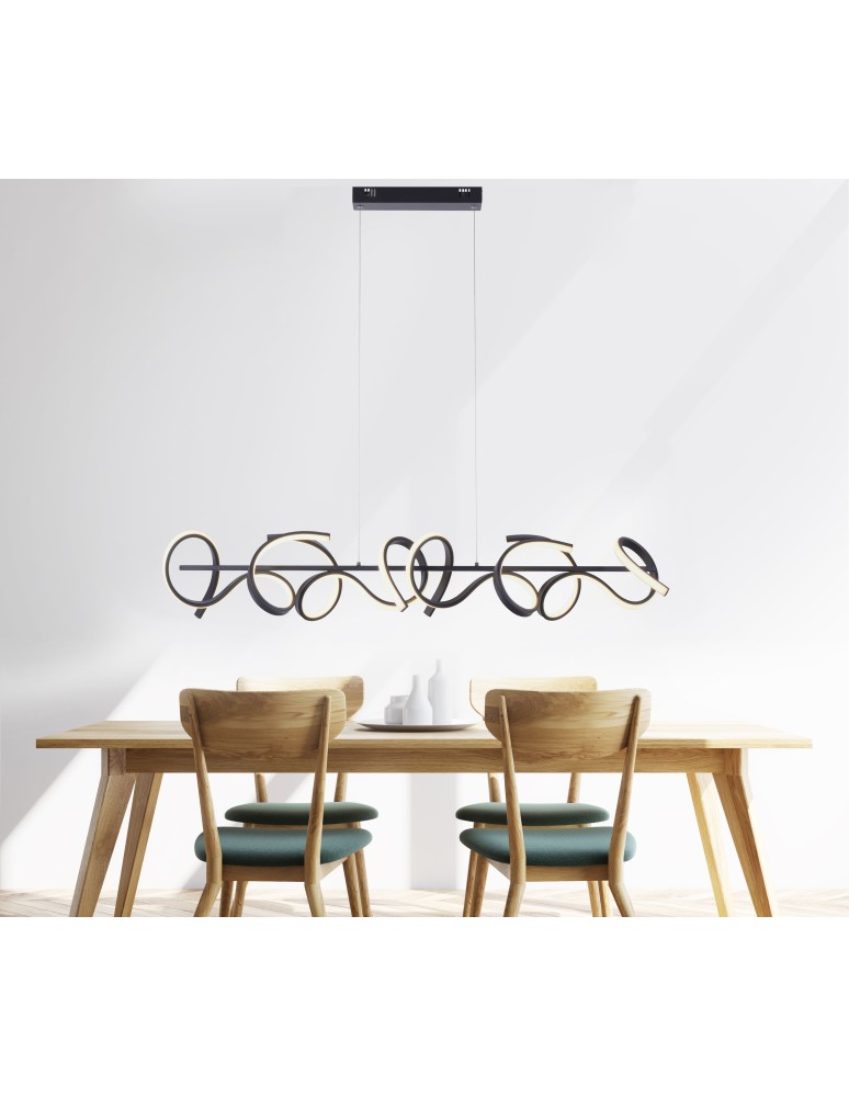 Paul Neuhaus Curls Lampa Wisząca Czarny 19033-18
