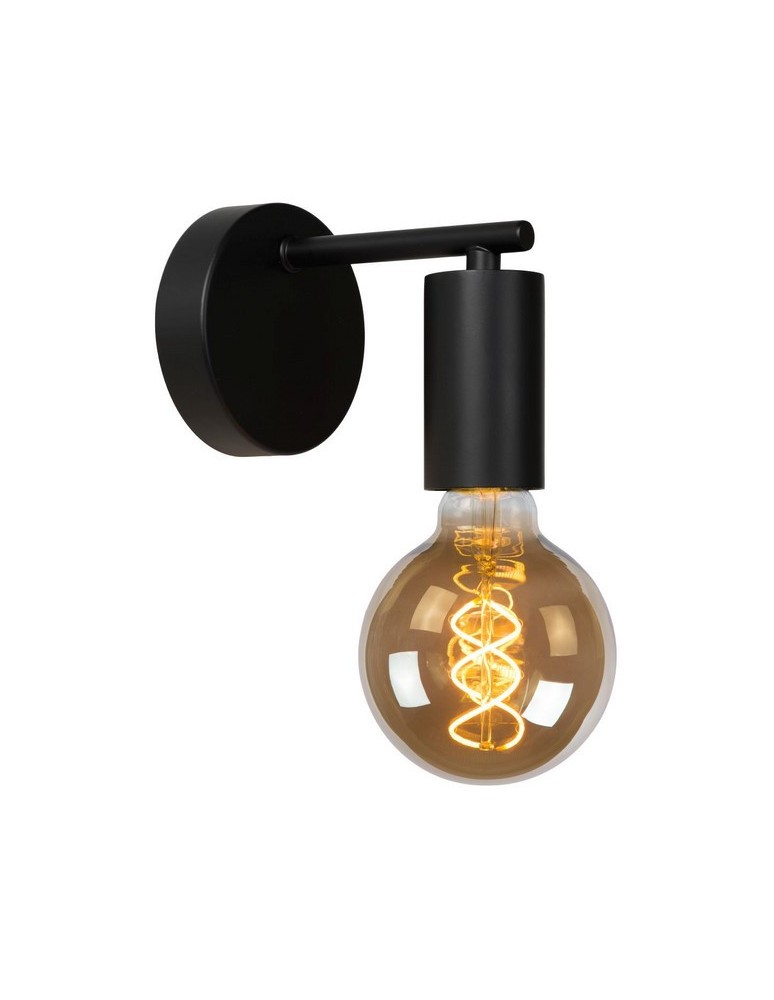 Scandinavian style wall lamps - Lucide LEANNE Wall mounted 1xE27 black 21221/01/30 - product kolory-swiatla.pl 1