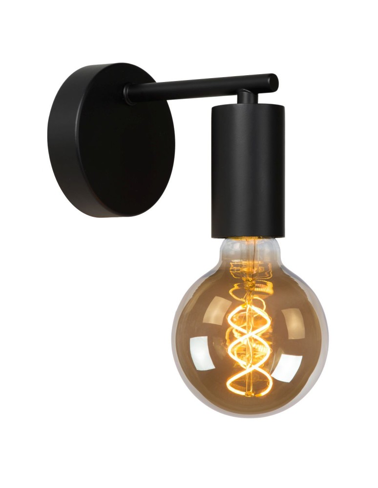 Scandinavian style wall lamps - Lucide LEANNE Wall mounted 1xE27 black 21221/01/30 - product kolory-swiatla.pl 2