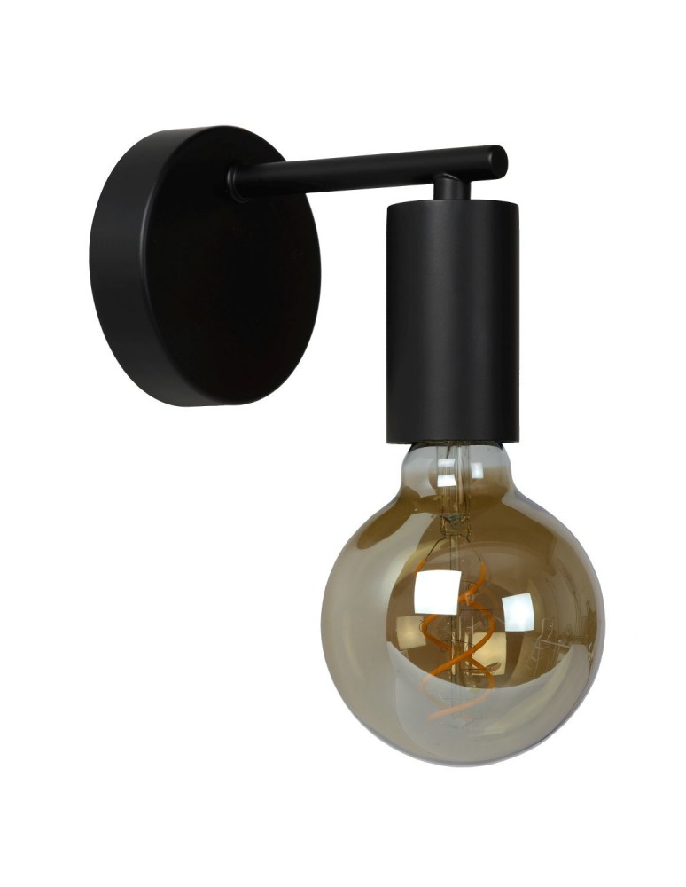 Scandinavian style wall lamps - Lucide LEANNE Wall mounted 1xE27 black 21221/01/30 - product kolory-swiatla.pl 3