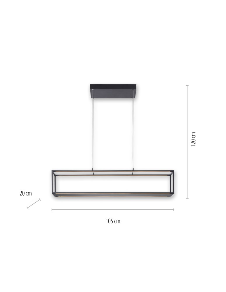 Paul Neuhaus Contura Lampa Wisząca Czarny 2441-18
