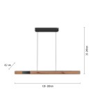 Paul Neuhaus Pure-Moto-Rise Lampa Wisząca Naturalne Drewno 2545-79