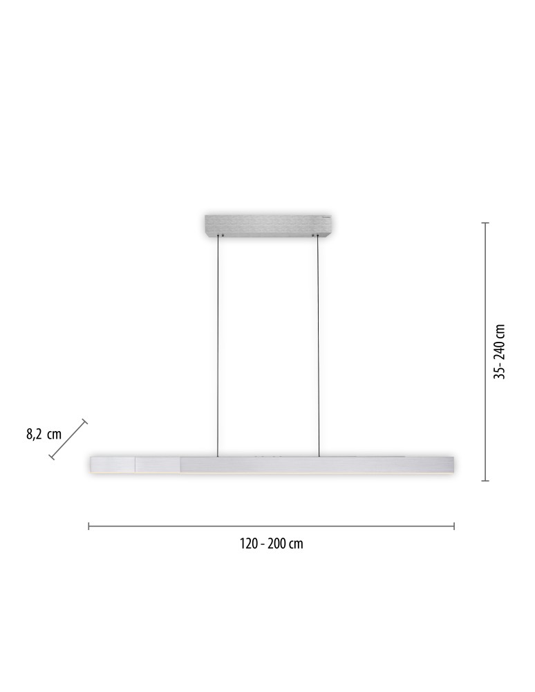 Paul Neuhaus Pure-Moto-Rise Lampa Wisząca Aluminium 2545-95