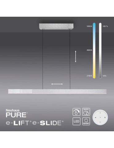 Paul Neuhaus Pure-Moto-Rise Lampa Wisząca Aluminium 2545-95