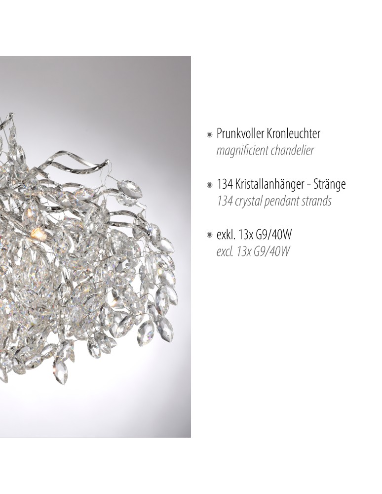 Paul Neuhaus Ricicle Lampa Wisząca Chrom 2036-17
