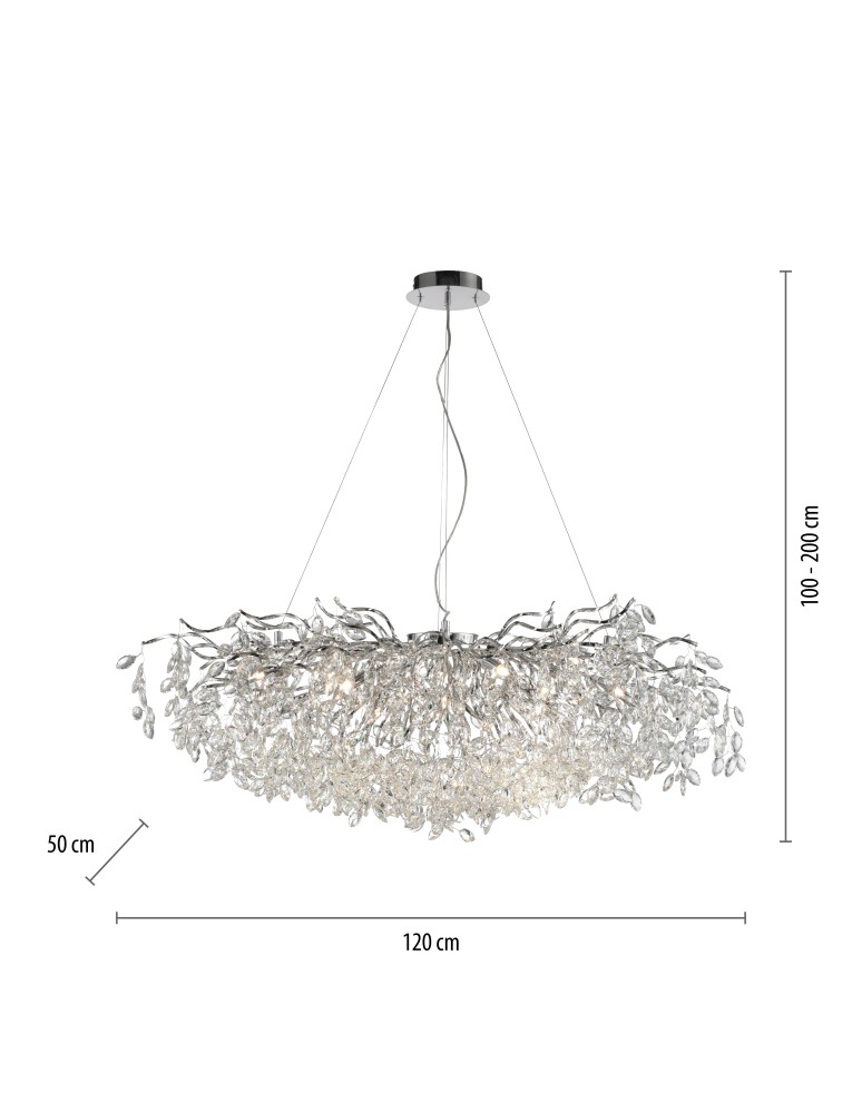 Paul Neuhaus Ricicle Lampa Wisząca Chrom 2036-17