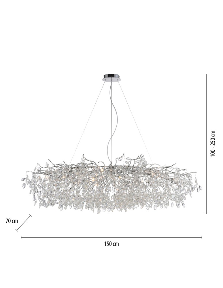 Paul Neuhaus Ricicle Lampa Wisząca Chrom 2037-17
