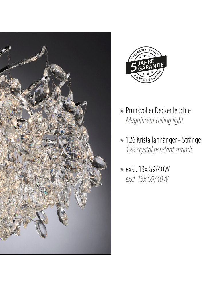 Paul Neuhaus Ricicle Lampa Sufitowa Chrom 6054-17