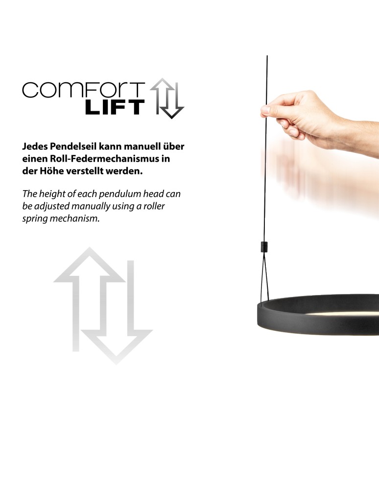 Paul Neuhaus Esko Lampa Wisząca Czarny 2360-18