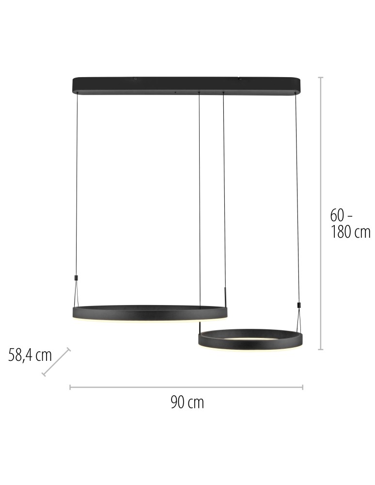Paul Neuhaus Esko Lampa Wisząca Czarny 2360-18