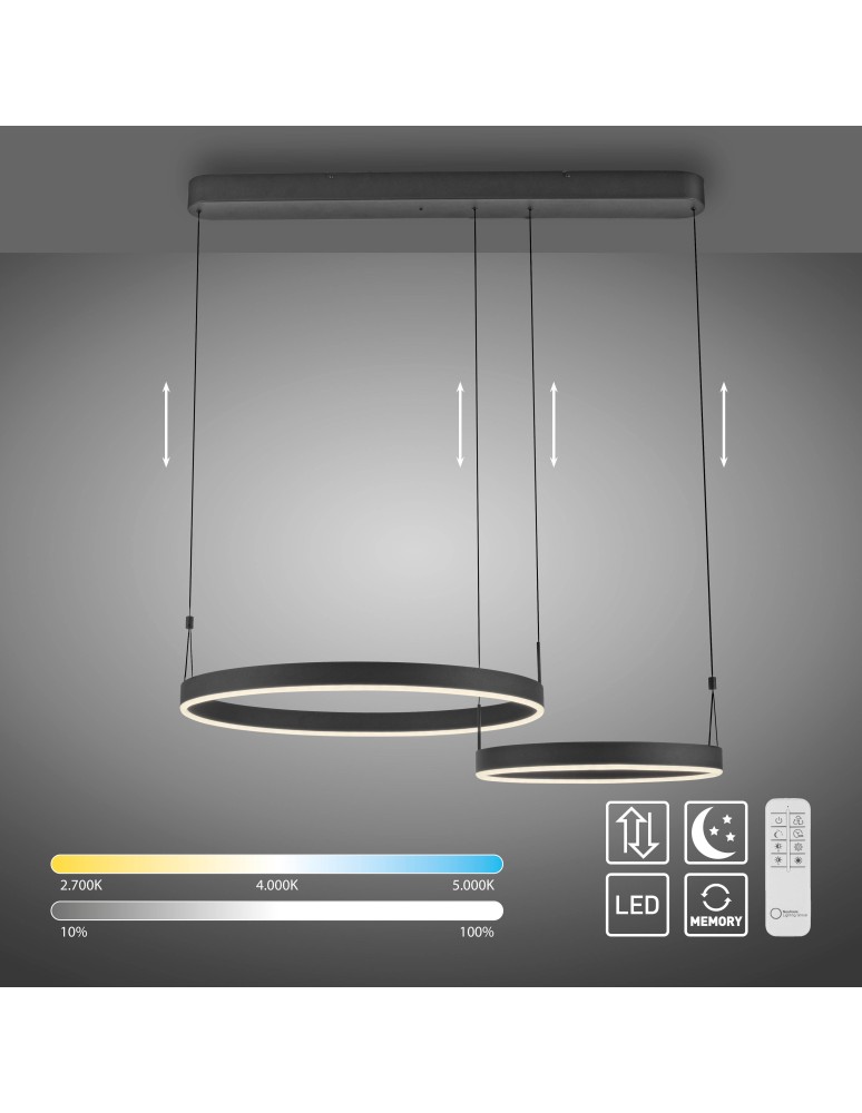 Paul Neuhaus Esko Lampa Wisząca Czarny 2360-18