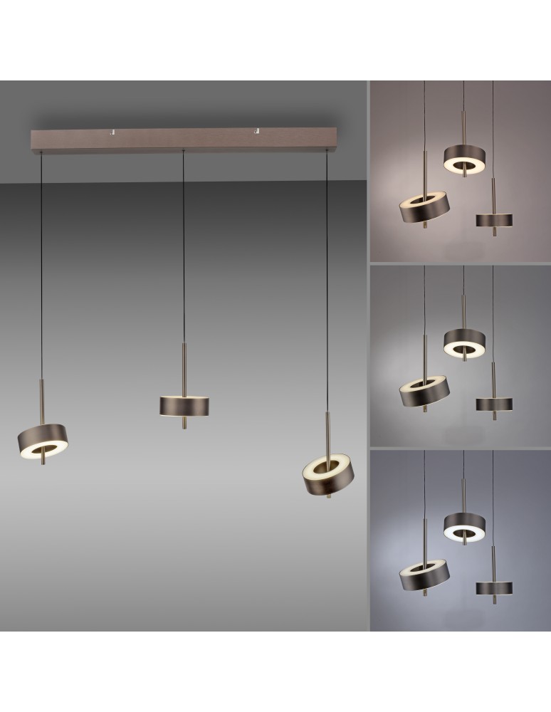 Paul Neuhaus Q-Rotate Lampa Wisząca Brązowy 2248-34