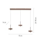 Paul Neuhaus Q-Rotate Lampa Wisząca Brązowy 2248-34