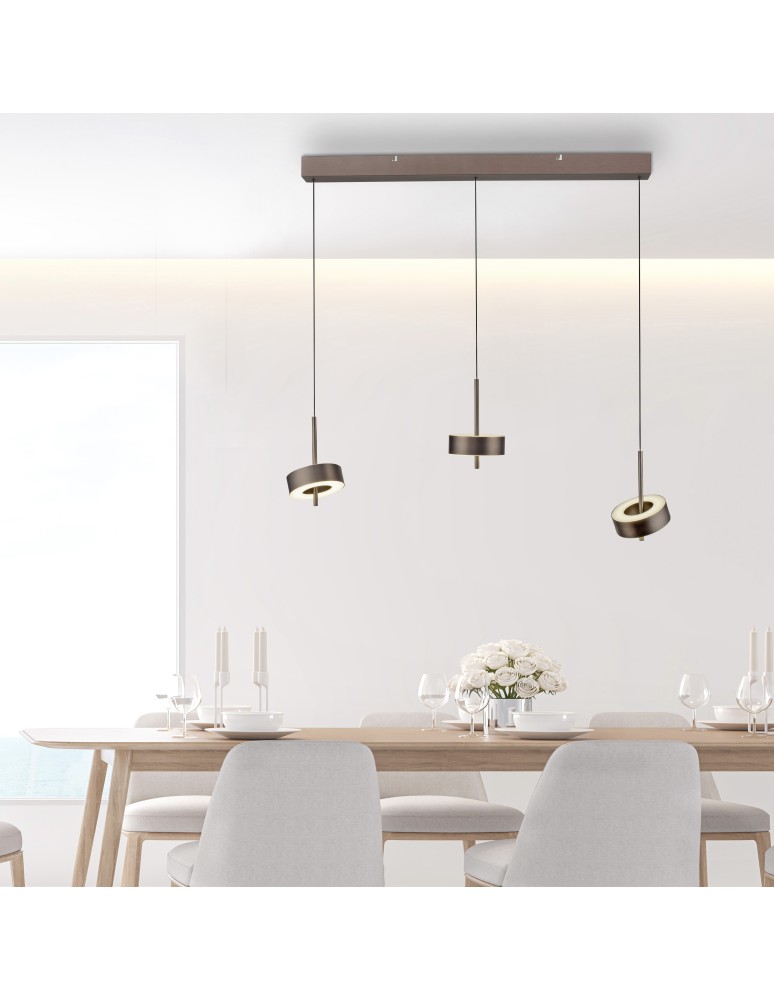 Paul Neuhaus Q-Rotate Lampa Wisząca Brązowy 2248-34