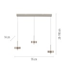 Paul Neuhaus Q-Rotate Lampa Wisząca Aluminium 2248-95