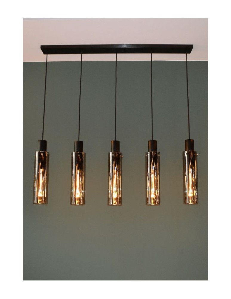 Pendant tube lamps - Lucide ORLANDO Pendant 5xE27 grey 74404/05/65 - product kolory-swiatla.pl 5