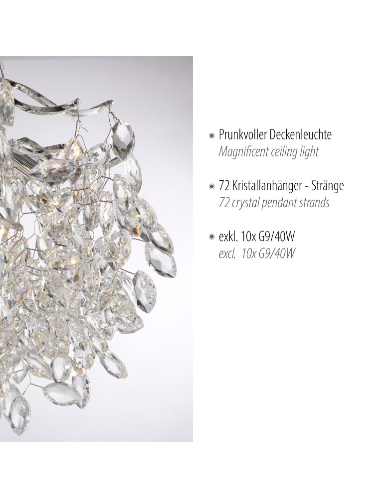 Paul Neuhaus Ricicle Lampa Sufitowa Chrom 6053-17