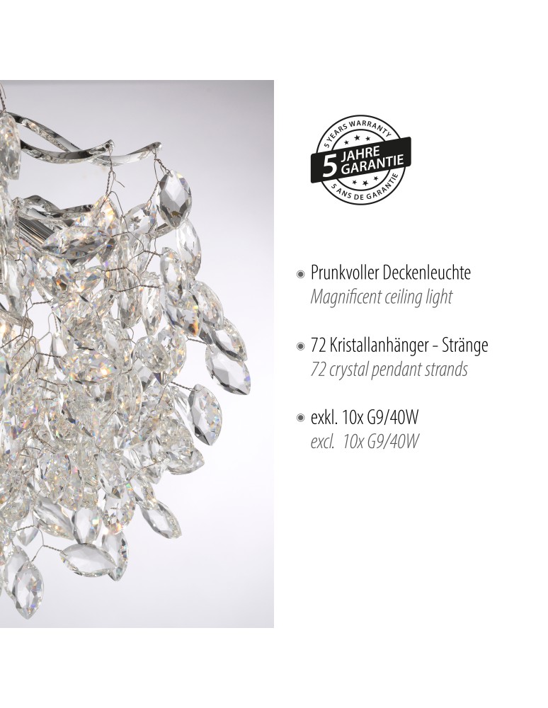 Paul Neuhaus Ricicle Lampa Sufitowa Chrom 6053-17