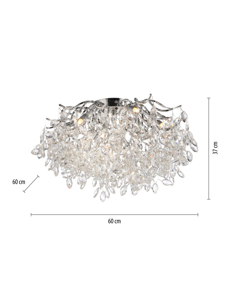 Paul Neuhaus Ricicle Lampa Sufitowa Chrom 6053-17