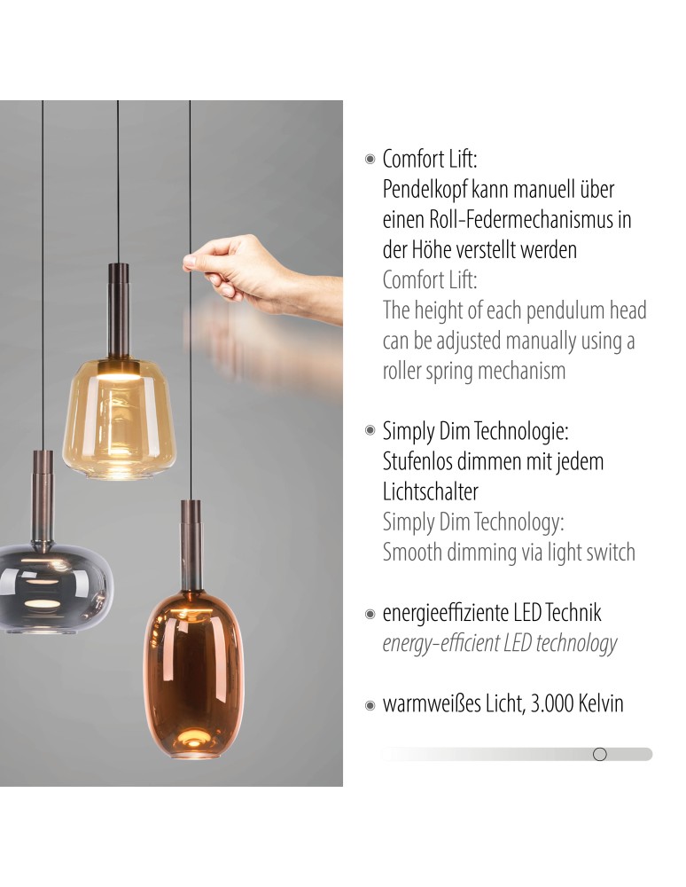Paul Neuhaus Irides Lampa Wisząca Multikolor 2679-70