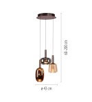 Paul Neuhaus Irides Lampa Wisząca Multikolor 2679-70