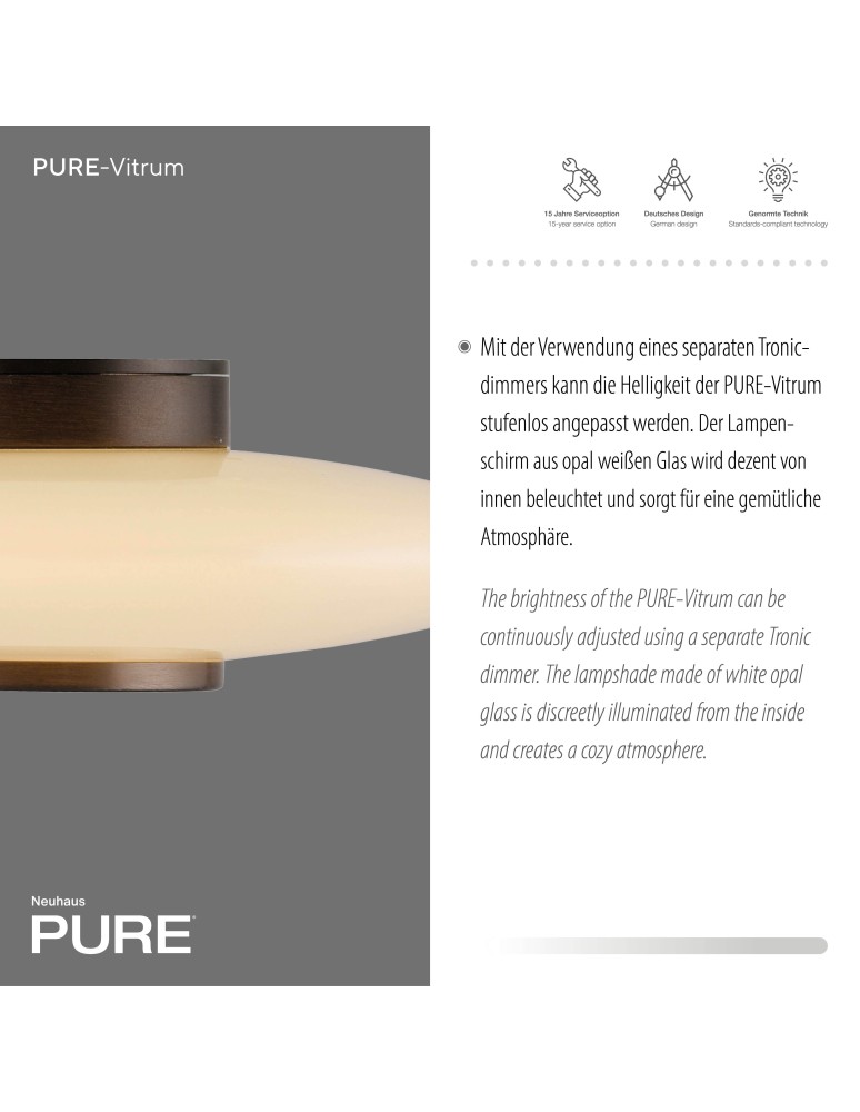 Paul Neuhaus Pure Vitrum Kinkiet/Sufitowa 6082-34