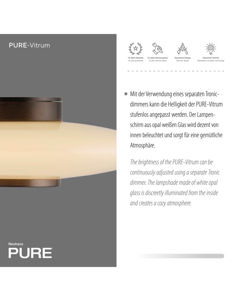 Paul Neuhaus Pure Vitrum Kinkiet/Sufitowa 6082-34