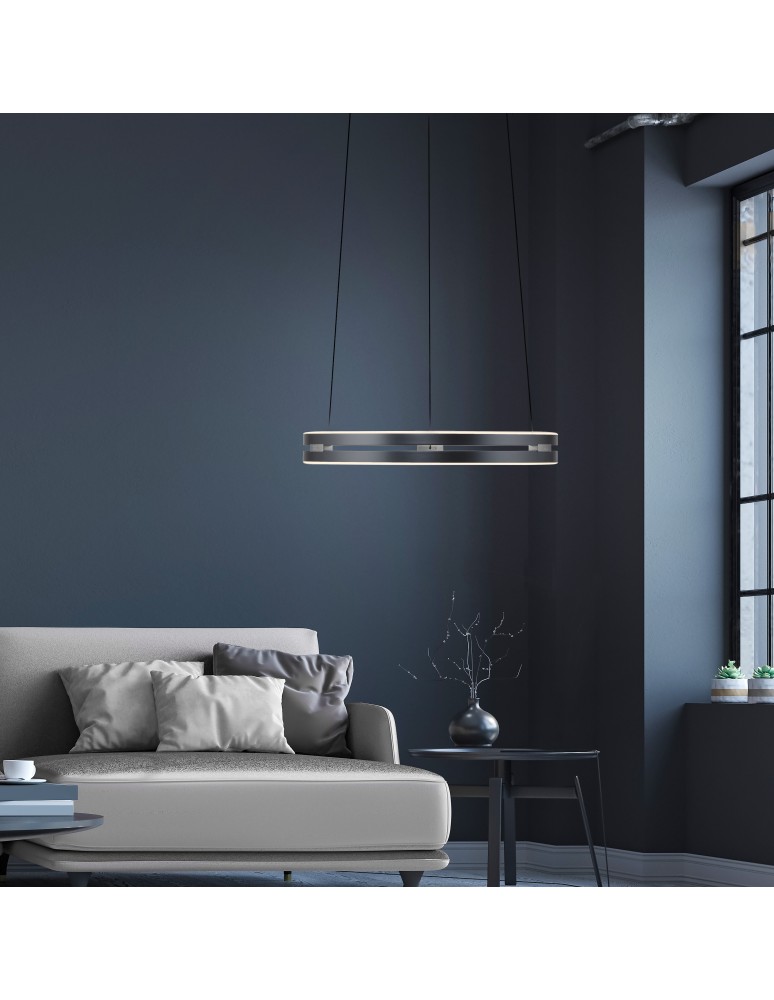 Paul Neuhaus Pure E-Loop Lampa Wisząca Szary 2550-15