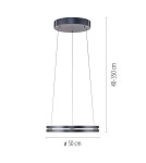 Paul Neuhaus Pure E-Loop Lampa Wisząca Szary 2550-15