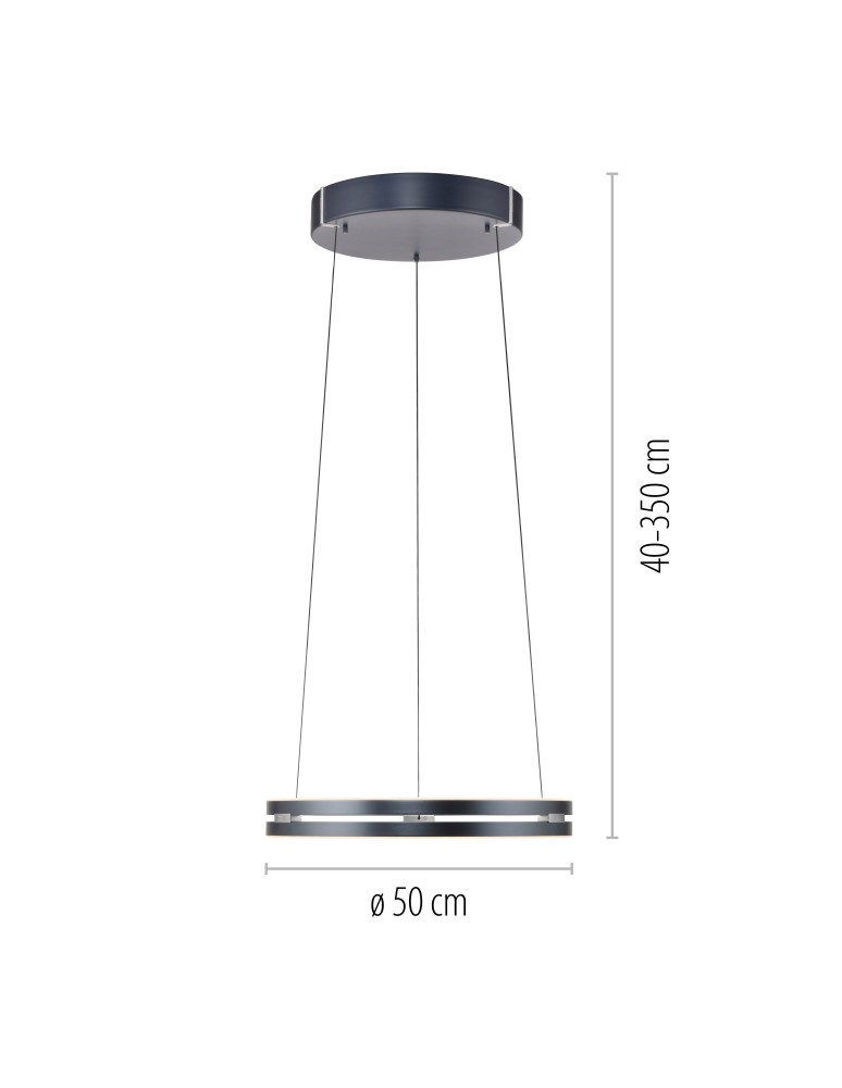Paul Neuhaus Pure E-Loop Lampa Wisząca Szary 2550-15