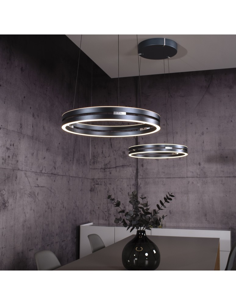 Paul Neuhaus Pure E-Loop Lampa Wisząca Szary 2550-15