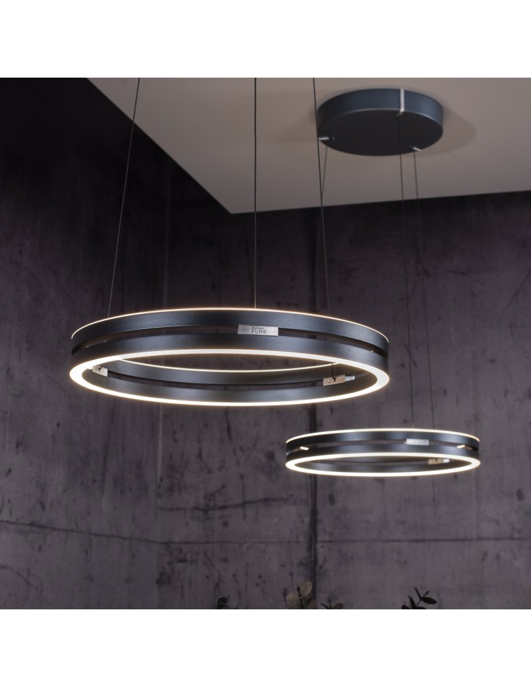 Paul Neuhaus Pure E-Loop Lampa Wisząca Szary 2550-15