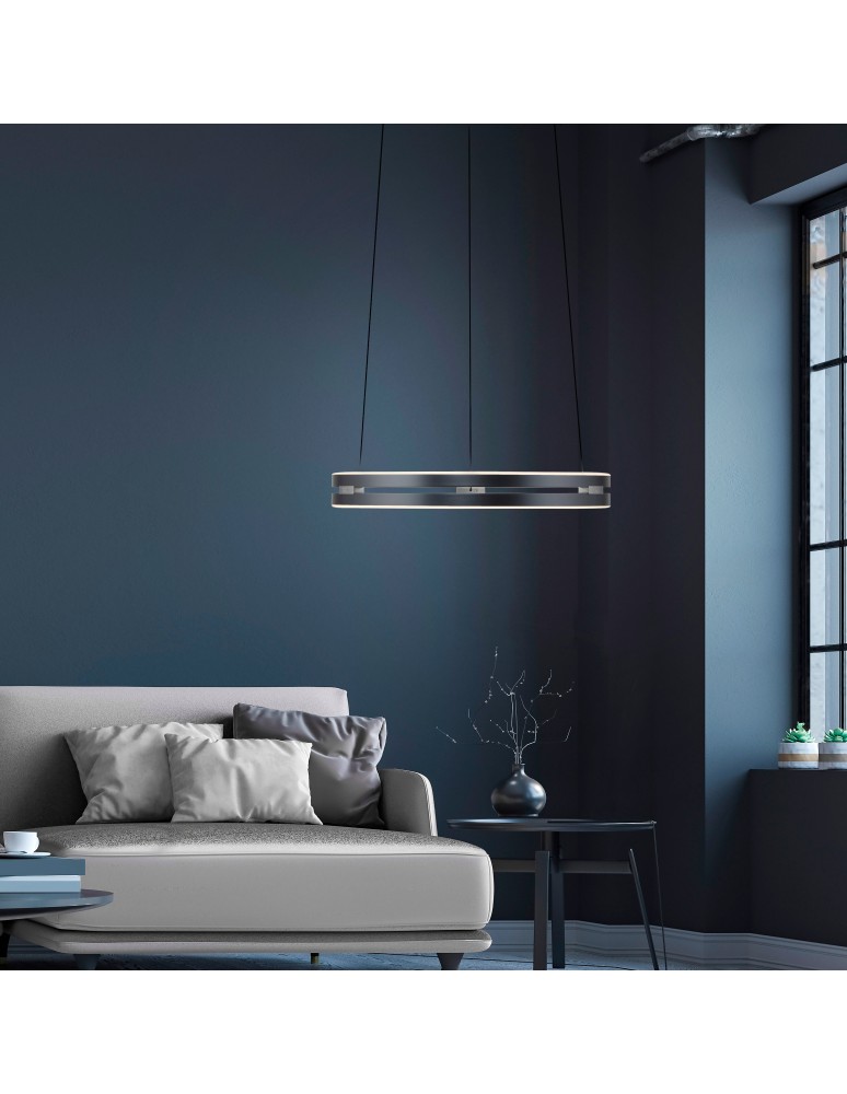 Paul Neuhaus Pure E-Loop Lampa Wisząca Szary 2550-15
