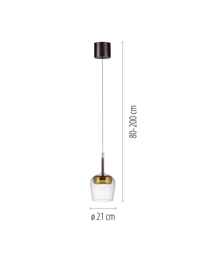 Paul Neuhaus Q-Kon Lampa Wisząca Złoty 2741-12